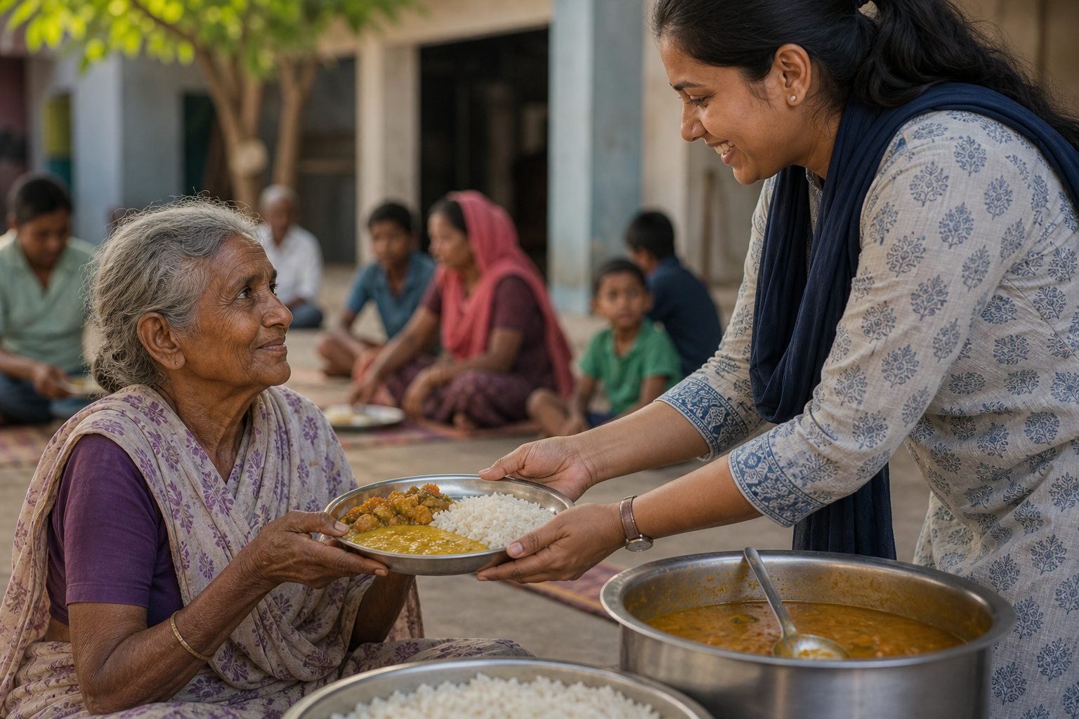 Older adult receiving support